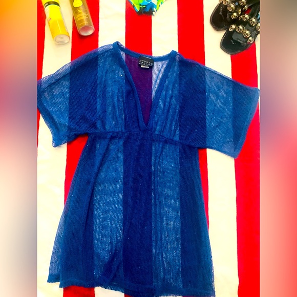 👙☀️🌊🏖️ Jordon Taylor Sheer Tunic Swim Cover up⛱️⛱️⛱️🏝️👙💙🌸🫰 - Picture 2 of 5